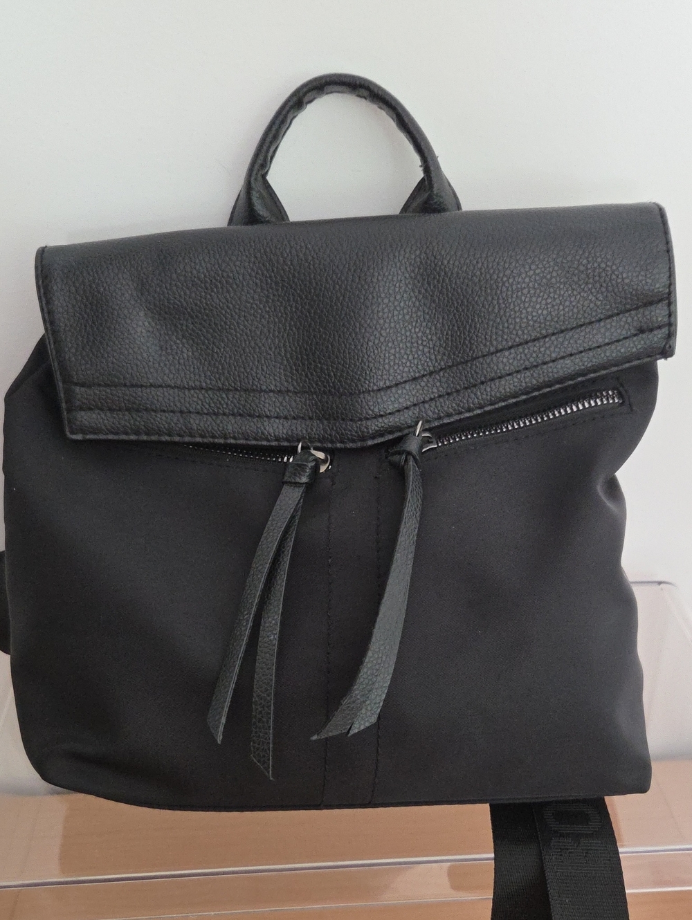 Botkier black nylon & Leather backpack In EUC